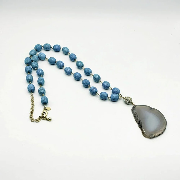 Chico's Agate Slice Necklace - Picture 1 of 3